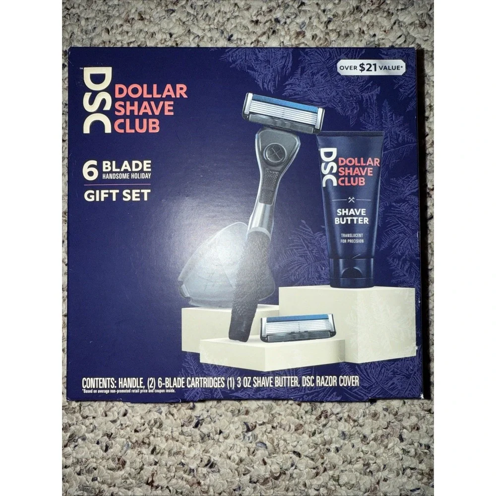 Dollar Shave Club Set 6 Blade, Handle, 2 Blade Cartridges + 3 oz Shave Butter